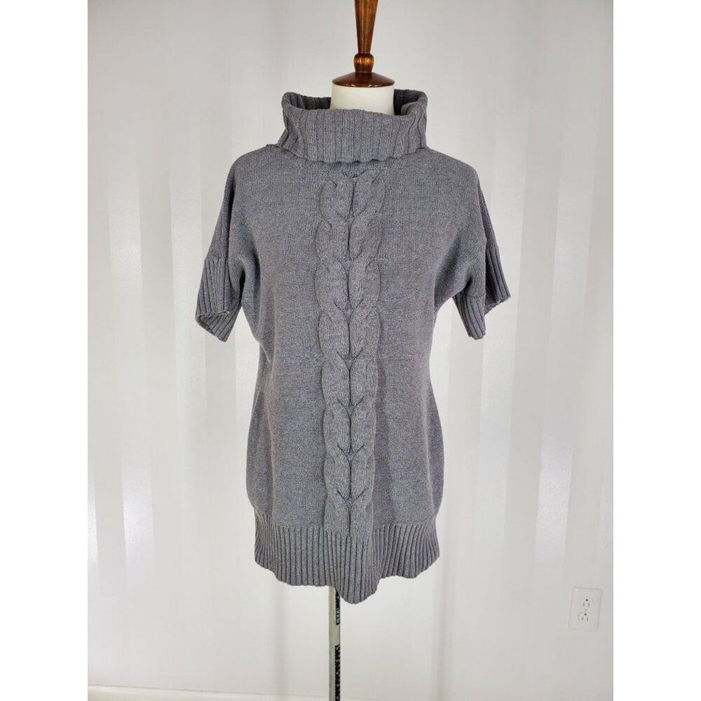 New York & Co Cable Knit Turtleneck Oversized Sweater Tunic Women’s Sz S